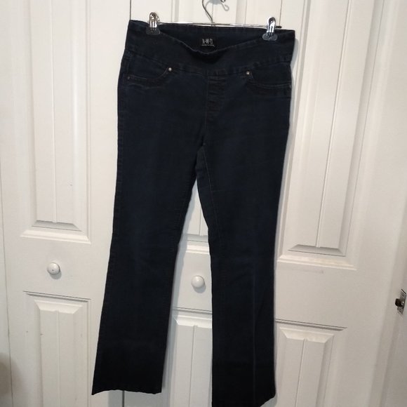 10 NWD Dark wash pull slip on baby boot flare denim jeans - Picture 1 of 3